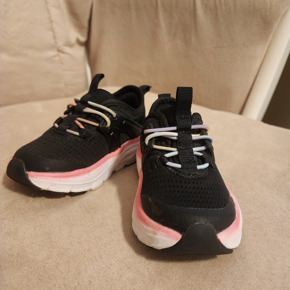 Athletic Works Kids Black and Pink Sneakers